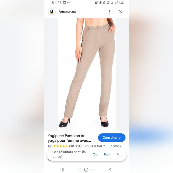 NWT Yogipace  Women's Straight Leg Yoga Pants Workout Pants - Picture 2 of 7